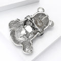 Jeweled Panda Brooch Holding Blue or Green Faceted Crystal view 4