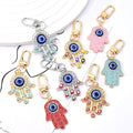 Enamel Hamsa Evil Eye Lobster Clasp Keychain 8 Styles view 1