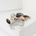 Silver Crystal Bouquet Spray Brooch Multicolor Two Styles view 3