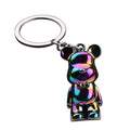 Bear Figure Keychain With Bow Tie in Four Color Finishes view 5