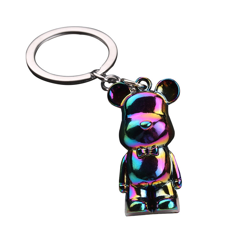 Cute Cartoon Bear Alloy Keychain for Bags and Car Keys