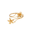 Flower Vine Wrap Open Upper Arm Cuff in Two Finishes view 5