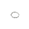 Silver Tone Open Adjustable Rose Chain Link Fashion Rings view 5