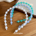 Acrylic Bubble Bead Headbands Large Small Alternating Band view 2