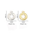 Crystal Circle and Five Petal Flower Charms in Three Colors view 3