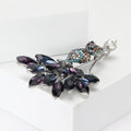 Crystal Skirt Mermaid Brooch in Four Jewel Colorways view 3