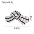 Gold Tone Ribbon Bow Openwork Crystal Two Designs Metal Brooch Pin view 2