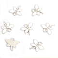 Four Wing Enamel Dragonfly Charms in Six Colors and Two Metal Tones view 11