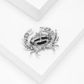 Abalone Shell Body Crab Brooch in Antique Silver Tone view 4