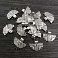 Concentric Fan Metal Pendants in Two Antique Finishes view 2
