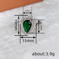 Pear-Shaped Double-Halo Ring In Four Center Stone Colors view 4