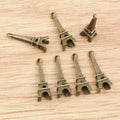 Mini Eiffel Tower Charms in Silver Gold and Bronze Tones view 2