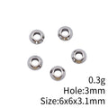 Smooth Rondelle Spacer Beads in Four Metal Finishes view 4