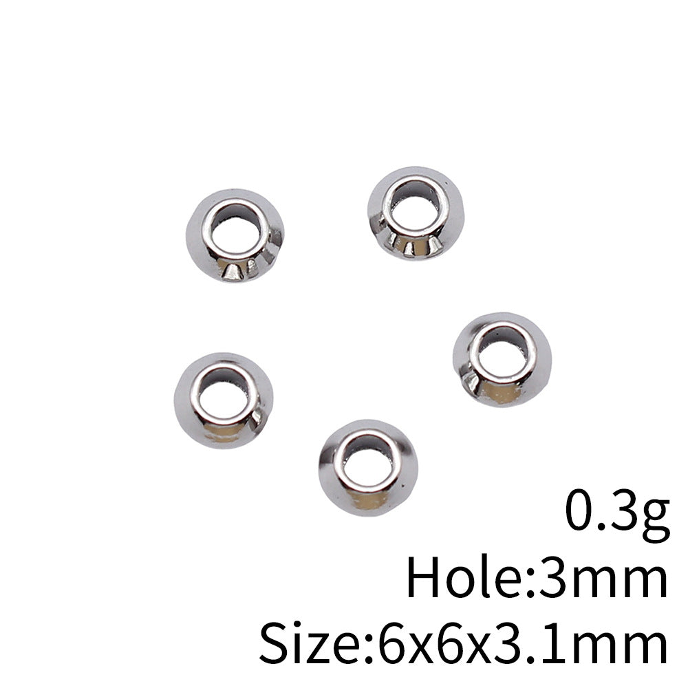 6x6x3.1mm 0.3g Multicolor Zinc Alloy Abacus Small Hole Spacer Beads for DIY Bracelet Necklace Making