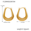 Layered Coil U Hoop Earrings in Gold and Silver Tone view 6