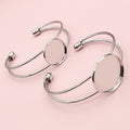 Round Tray Cuff Bracelet Blanks Jewelry Making Components view 2