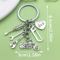 Silver Tone Metal Keychains With Tool Charms in 5 Styles view 3