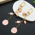 Pink Ice Cream Lemonade and Smiley Metal Clasp Keychain view 2