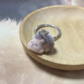 Flocked Mini Hedgehog Plush Keychains Silver Ring 5 Poses view 9