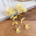 Sheer Floral Long Drop Earrings in Pink Yellow and White view 7