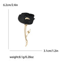 Long Stem Shell Flower Brooch for Jackets Scarves and Lapels view 5