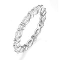 Alternating Marquise And Round Clear Stone Eternity Band view 3