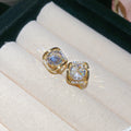 Gold Tone Flower And Pearl Earrings In Three Styles view 6