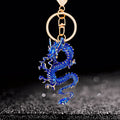 Enamel Chinese Dragon Keychains with Fortune Cords and Loose Braided Loops view 9