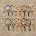 Round Key Rings with Short Link Chains in Assorted Finishes view 4