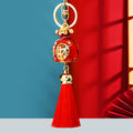 Large Jeweled Fortune Bag Tassel Keychains in Four Colors plus Assorted Option view 2