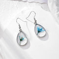 Teardrop Pressed Flower Resin Drop Earrings 13 Styles view 3
