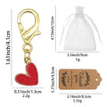 Red Heart Charm Keychain With Gold-Tone Lobster Clasp view 3