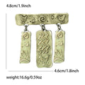 Antique Gold Silver Totem Bird Pendant Drop Brooch view 4