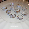 Forty Two Mixed Crystal Pearl Floral Geometric And Animal Rings view 1