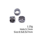 Antique Silver Metal Floral Large Hole Barrel Bead For Jewelry Making view 3