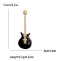 Gold Tone Enamel Electric Guitar Brooch Four Color Options view 7
