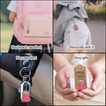 Wooden Red Backpack Books And Pencils Keychain With Metal Split Ring view 3