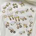 Random Gold, Silver or Black Stainless Steel Earrings by Pair view 1