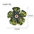 Flower Enamel Metal Brooch Pin 5.5 cm for Jackets and Lapels view 2