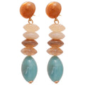 Geometric Resin And Shell Effect Long Drop Earrings view 5