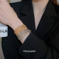 Metal Hollow Butterfly Clasp Bangle Gold Silver 2 Colors view 2