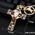 Mixed Jeweled Cross Keychains in Three Designs with Matching Braided Loops view 8