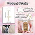 Wood Jesus Cross Keychain Mixed Gold Silver Ring Set view 4