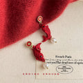 Festive Red Snake Carp Fu Fortune Charm Earrings Nine Styles view 4