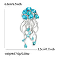 Crystal Jellyfish Brooch With Flowing Tentacles in Four Colors view 8
