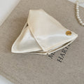 Satin Triangle Fabric Hair Claw Clips Black Pink Cream Blue view 1