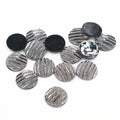 Round Striped Resin Cabochons in Fifteen Color Options view 11