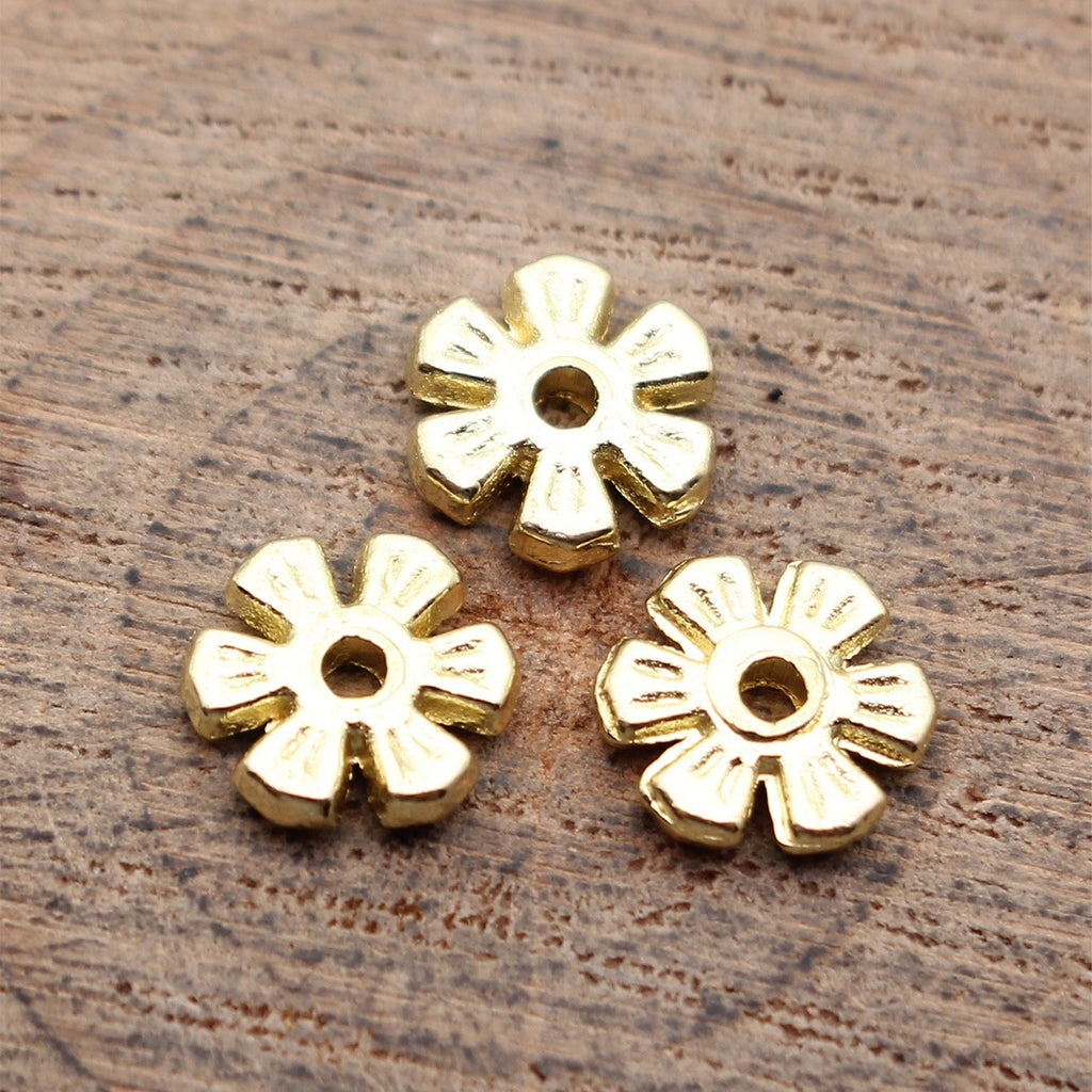 8.6x8.6x1.8mm 0.41g Multicolor Zinc Alloy Flower Spacer Beads for Bracelet Necklace DIY Jewelry Making
