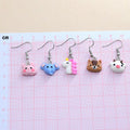 Miniature Bear Unicorn Elephant and Rabbit Hook Earrings view 5
