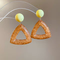 Color Block Resin Geometric Drop Earrings In Two Designs view 7